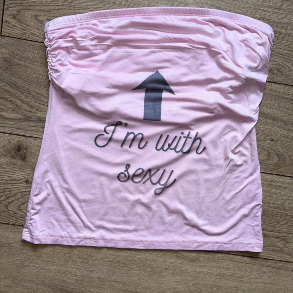 Antistar pink tube top featuring